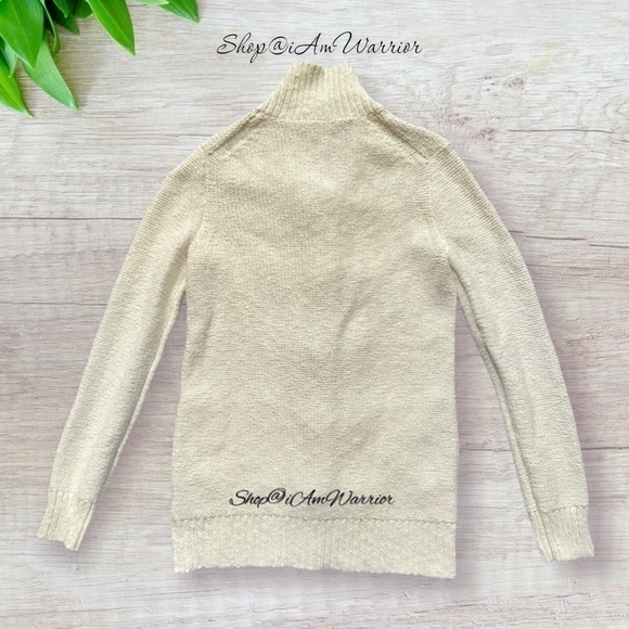 J.Crew ivory cotton fisherman style toggle cardigan sweater *shop@iamwarrior - Picture 4 of 10